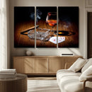 Whiskey Cigar Wall Art Canvas Print Kitchen Wall