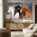 Animal Wall Art Three Horses Farmhouse Art Canvas, Framed by MyGreatCanvas | Canvas Wall Art Prints | Photo Prints & Wall Decor