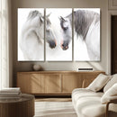 White Horse Wall Art Animal Canvas Print