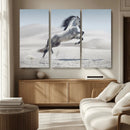 Prancing Horse Desert Large Wall Art Canvas Print – Majestic