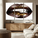 Close Up Lips Wall Art Canvas Print