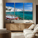Santorini Wall Art Canvas Print