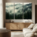 Captivating Misty Forest Wall Art Premium Canvas Print a