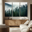Captivating Misty Forest Wall Art Premium Canvas Print,