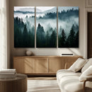 Captivating Misty Forest Wall Art Canvas, Premium Canvas