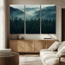 Captivating Misty Forest Wall Art Premium Canvas Print,