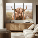 Scottish Serene Highland Cow Canvas Wall Art – Serene