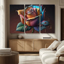 Abstract Rose Wall Art Canvas Print