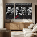 Thinker Quintet Canvas Wall Art – Martin, Obama, Malcolm X,