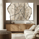 Abstract Wood Tree Ring Wall Art - Ready to Hang Minimalist