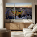 Dodger Stadium Sunset Game Triple Canvas Wall Art - Los