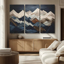 Mountain Wall Art – Modern Geometric Landscape Canvas Print,