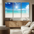 Blue Ocean Wall Art Canvas Print - Tranquil Ocean Paradise