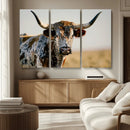 Texas Bull Longhorn Wall Art Canvas Print for Farm House by MyGreatCanvas | Canvas Wall Art Prints | Photo Prints & Wall Decor