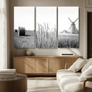 Vintage Farmhouse Black and White Triptych Wall Art – Giclee