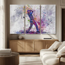 Watercolor Golf Swing Wall Art Canvas Print | Vibrant