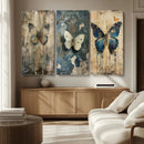 Butterfly Wall Art Trio | Vintage Butterfly Canvas Print | by MyGreatCanvas | Canvas Wall Art Prints | Photo Prints & Wall Decor