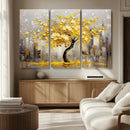 Golden Tree Canvas Print | Abstract Wall Art for Modern
