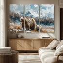 Bear and Baby Bear Wall Art Canvas Print
