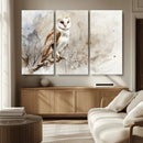 Barn Owl Wall Art | Watercolor Canvas Print | Perfect for