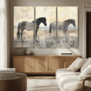 Vintage Horses Wall Art Canvas Print
