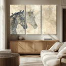 Abstract Horse Canvas Print | Modern Farmhouse Wall Art |
