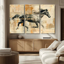 Chines Style Running Horse Western Wall Art | Farmhouse Wall