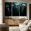 Abstract Jellyfish Wall Art Canvas Print