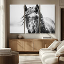 Western Wall Art | Black and White Winter Horse Wall Art | by MyGreatCanvas | Canvas Wall Art Prints | Photo Prints & Wall Decor