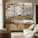 Forest Grove Wall Art | Serene Pathway Canvas Print | Ready