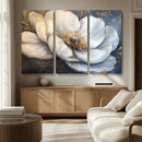 White Magnolia Flower Wall Art Canvas Print | Abstract