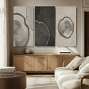 Minimalist Tree Rings Wall Art | Modern Abstract Canvas