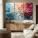 Radiant Bloom Abstract Floral Wall Art Canvas Print -