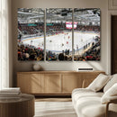 Lausanne Arena Ice Hockey Stadium Wall Art Canvas Print,