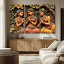 Indian Woman Statue Wall Art Canvas Print