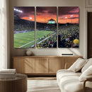 Eugene Autzen Stadium Canvas Wall Art Print – Sunset Over