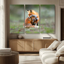 Heartwarming Fox and Baby Cub Wall Art | Ready to Hang