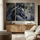 Large Abstract Horse Wall Art Canvas Print | Farmhouse Wall