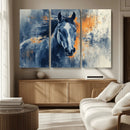 Abstract Blue Horse Wall Art Print Canvas | Horse Wall Art by MyGreatCanvas | Canvas Wall Art Prints | Photo Prints & Wall Decor