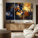 Abstract Horse Art Print - Abstract Canvas Wall Art |