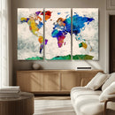 World Map Canvas Print – Framed Travel Map Wall Art for by MyGreatCanvas | Canvas Wall Art Prints | Photo Prints & Wall Decor