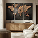World Map Canvas Print – Framed Travel Map Wall Art for