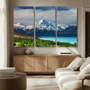 Mount Cook and Lake Pukaki Canvas Wall Art Print – Majestic by MyGreatCanvas | Canvas Wall Art Prints | Photo Prints & Wall Decor