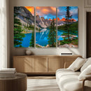 Canadian Rockies Moraine Lake Wall Art Canvas Print, Pine