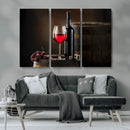 Red Wine and Bottle Canvas Print