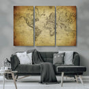 Push Pin World Map Canvas Print – Travel Tracker Wall Art