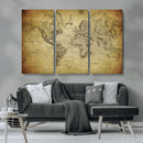 Push Pin World Map Canvas Print – Travel Tracker Wall Art