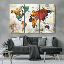Watercolor World Map Canvas Print – Framed Wall Art for by MyGreatCanvas | Canvas Wall Art Prints | Photo Prints & Wall Decor