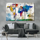 World Map Canvas Print – Framed Travel Map Wall Art for by MyGreatCanvas | Canvas Wall Art Prints | Photo Prints & Wall Decor
