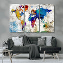 World Map Canvas Print – Framed Travel Map Wall Art for by MyGreatCanvas | Canvas Wall Art Prints | Photo Prints & Wall Decor
